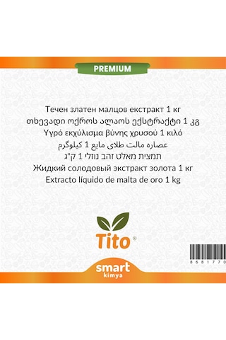 Ecosia Premium Sıvı Gold Malt Ekstraktı Özü 1 KG