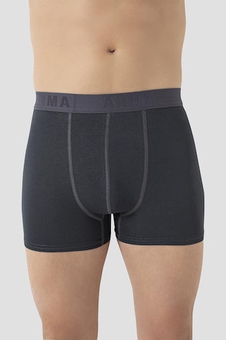 Arma Yıldız 6'lı Paket Erkek Pamuklu Likralı Esnek Kumaş Füme Boxer Füme