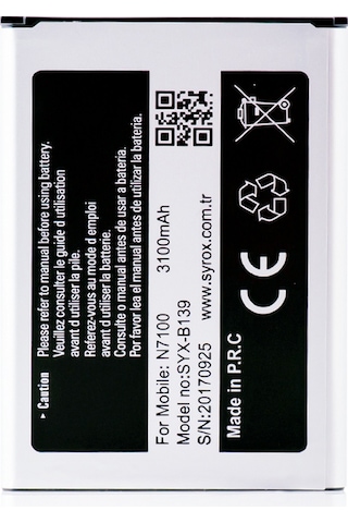Syrox Note 2 N7100 3100Mah Batarya B139