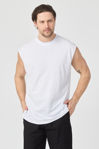 Unisex Erkek Kadın Pamuklu Antrenman Sporcu Atleti Oversize Kolsuz T-shirt Atlet Sporcu, Basketbol, Fitness, Jogging Fitness Spor Atlet Trend Atlet Gym Atlet Rahat Kalıp Salaş Günlük Atlet Beyaz