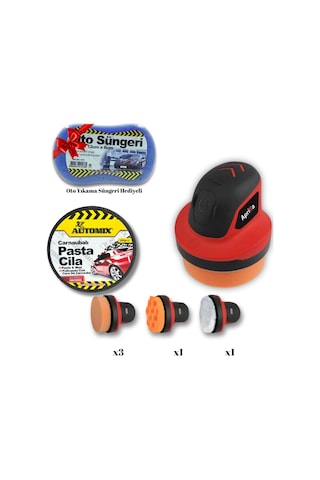 Aprilla ACC-1199 Şarjlı Polisaj Makinesi + Pasta Cila + Sünger Set
