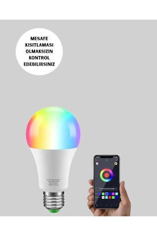 Enerji Verimli Akıllı Led Ampul, Uzaktan Kontrol Özellikli Çok Renkli 97501865