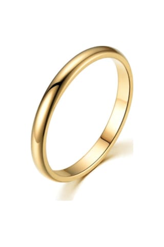 Chavin 2Mm Söz Nişan Gold Ip Kap. Bayan Erkek Çelik Yüzük Eh23Sr Altın