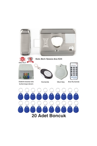 Kale Kilit Motorlu Sessiz Otomat Kd050/30-400 Kumandalı, Damla Anahtarlı, Elektrikli Kapı Kilidi