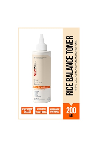 Rice Balance Toner Pirinç Özlü Nemlendirici Ve Aydınlatıcı Toner 200 Ml