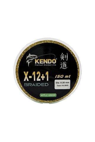 Kendo X-12+1 Braided 150m Apple Green Örgü İp 0,16mm