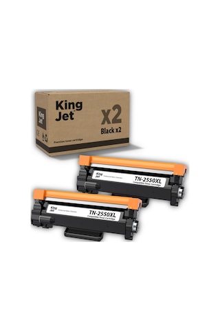 Kingjet Brother Uyumlu Tn-2550xl Yüksek Kapasiteli 2'li Paket Uyumlu  Toner