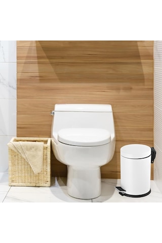 Foreca Pedallı Çöp Kovası Beyaz 16 L Beyaz