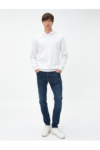 Koton Skinny Fit Kot Pantolon - Michael Jean Orta İndigo 4wam40138nd