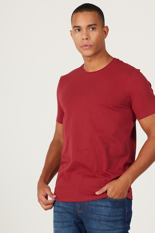 Erkek Bordo 360 Derece Her Yöne Esneyen Slim Fit Bisiklet Yaka Tişört Bordo