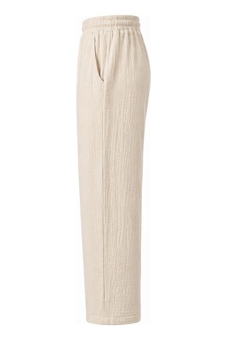 Serseri Jeans Erkek %100 Pamuk Müslin Pantolon Lastikli Bel Bağcıklı Rahat Kalıp Günlük Yazlık Nefes Alan Hafif Dokulu Casual Pantolon Bej