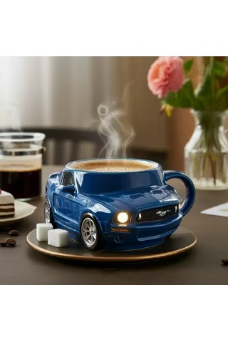 Aurora Mustangspor Ara Kahve Fincanımavi Gökyüzü Mavisi