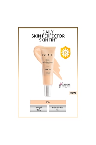 Note Cosmetics Daily Skin Perfector Skin Tint Spf 50 Ton Eşitleyici Doğal Bitişli Renkli Nemlendirici - 100
