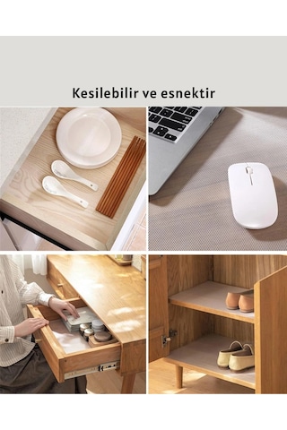 Şeffaf Mutfak Raflığı Ve Çekmece Kaplaması Kaydırmaz Pvc - Htctduczzzkaydırmaz-1 Altın