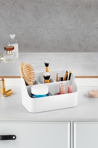 Beyaz Makyaj Kutusu & Kozmetik Organizeri & Çok Amaçlı Kutu Siyah