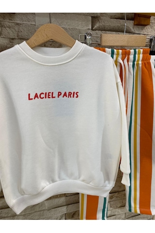 Lacıel Parıs Orenge Fruıts Grafiti Çocuk Eşofman Takım Beyaz