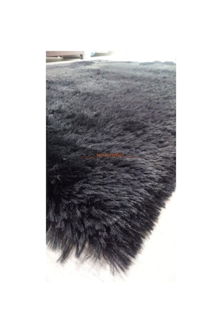 Doğuş Tavşan Tüyü Siyah 80 x 300 Cm Peluş Yolluk