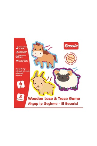 Rossie Ahşap İp Geçirme El Becerisi    Oyunu - Seri 1