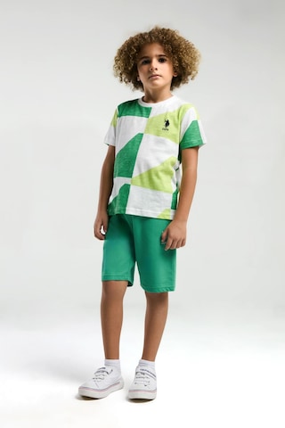 U.s. Polo Assn. Erkek Çocuk Şortlu Bermuda Pijama Takım Yeşil