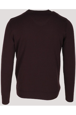 Erkek Triko Bordo Bisiklet Yaka Baklava Desenli Slim Fit Pamuklu Kazak Ncs Jeans 3727-haki Haki