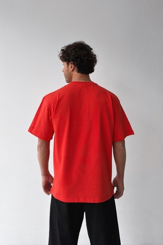 Flaw Atelıer Basic Oversize Fit Kırmızı Tişört-29499