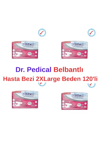 Dr. Pedical - Belbantlı Yaşlı Yetişkin Hasta Bezi 2xlarge 120'li 2XL Dr. Pedical - Belbantlı Yaşlı Yetişkin Hasta Bezi 2xlarge 120'li 2XL