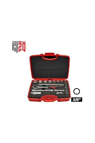 İzeltaş 1110 3/8 Altı Köşe Lokma Anahtar Takımı 19 Parça- 1110006019