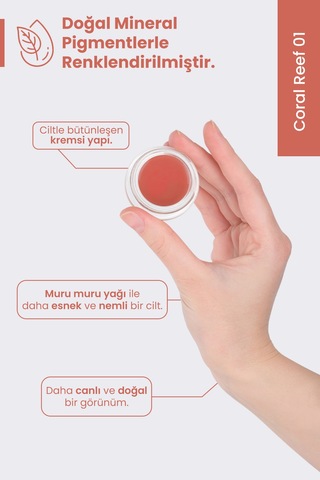 Bade Natural Krem Allık 01 Coral Reef
