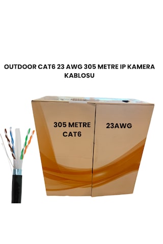 Dış Ortam Cat6 Kablo 305m 23awg Utp