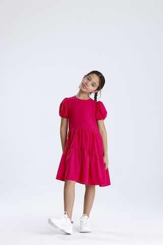 Miababy Basic Düz Elbise Fuşya