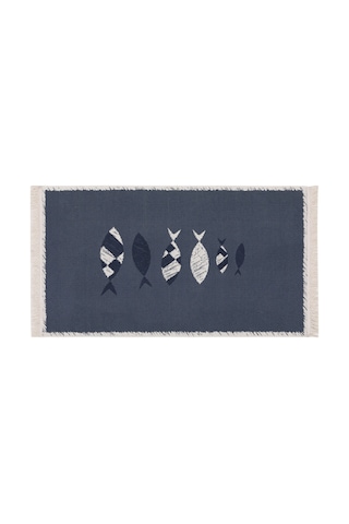 Mudo Home Larıssa Frame Fısh Kilim Lacivert Beyaz 80x150 Diğer