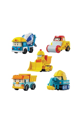 Polı Mrt-761 Mini İnşaat Araçları 5li Set