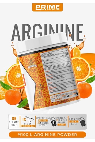 Prime Nutrition L-Arginine Portakal Aromalı 400 G