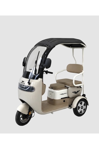 Volta VM2 Üç Tekerlekli Elektrikli Motosiklet - Krem