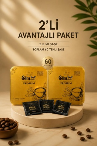 Slimself Kore Premium Form Kahvesi 2 Li Avantajlı Paket Toplam 60 Tekli Şase