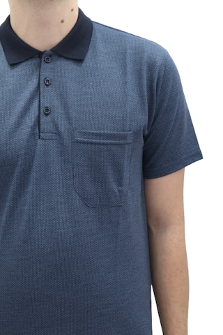 Santa Dmctekstil Erkek Aresta-001 Desenli Klasik Kesim Rahat Kalıp Tek Cepli Polo Yaka T-shirt Lacivert