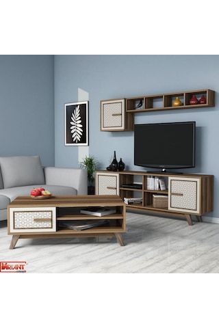 Variant Ayla Tv Ünitesi Ve Orta Sehpa Takımı - Krem