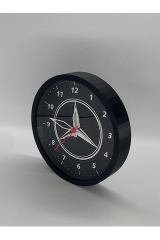 Mercedes Temalı, Siyah Kasa, Modern Duvar Saati Siyah