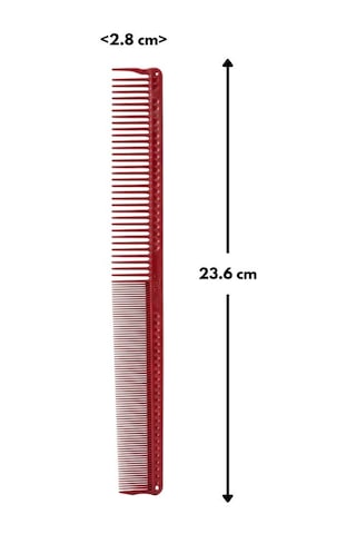 Jrl J307 23.6 Cm Antistatik Seramik Teknoloji Profesyonel Uzun Kesim Tarağı Kırmızı