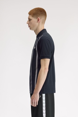 Fred Perry M2419 Vertical Stripe Erkek Polo Tişört Lacivert