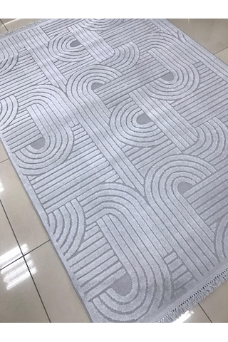 Bünyan Halı Twist 270 Serisi Oturma Salon Yatak Çocuk Odası Halısı Gri