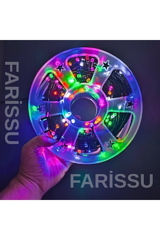 25 Metre Rgb Renkli Led Işık Zinciri Fişli 8 Modlu Dış Mekan Dekoratif Aydınlatma RGB