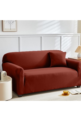 Düz Renkte Elastik Kanepe Kapağı Oturma Odası Dekoru İçin Kaymaz Kanepe Slipcover Çok Renkli