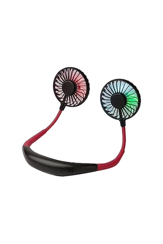 Skycity Kol Saçma Ergonomik Boyun Fanı 3 Hızlı Led Işıklı Aromalı Pamuklu Yataklı 2000mah Usb Şarjlı