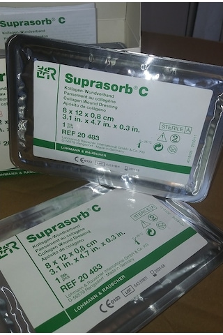 LR Suprasorb 20483 C Kolajen Yara Örtüsü 8 x 12 x 0.8 CM