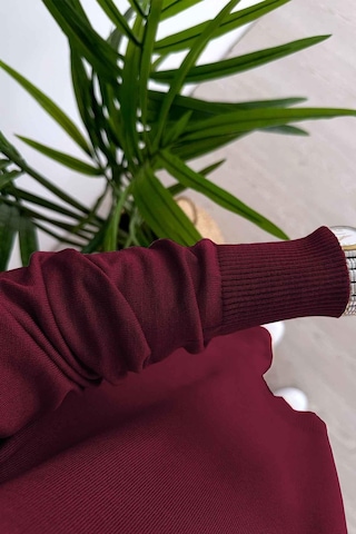 Kahijab Işıltılı Merserize Takım - Bordo Bordo