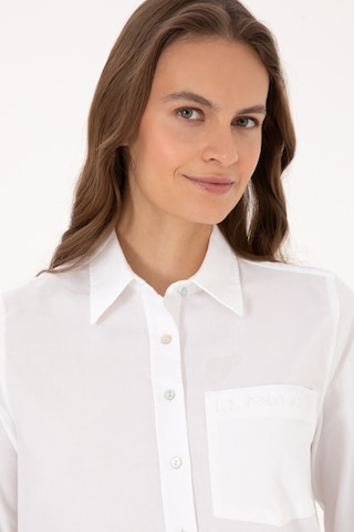 U.s. Polo Assn. Kadın Beyaz Gömlek Desenli 50308971-vr013 Beyaz