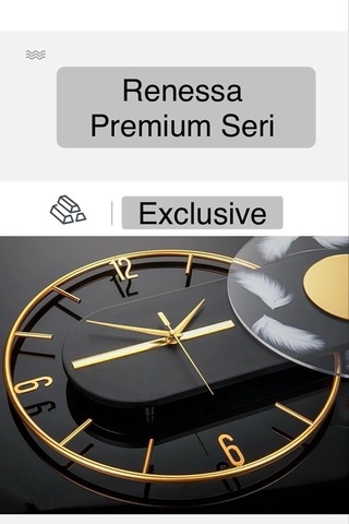 Metaquartz Aksesuar Renessa Exclusive Quartz Mekanizmalı Özel Seri Dekoratif Metal Ahşap Duvar Saati Goldsiyah 40 X Çok Renkli