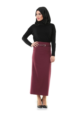 Soralline Kadın Etek Kalem 770 Bordo Bordo