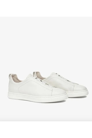 Greyder 18952 6y Kirli Beyaz Hakiki Deri Erkek Sneaker Spor Ayakkabı Beyaz